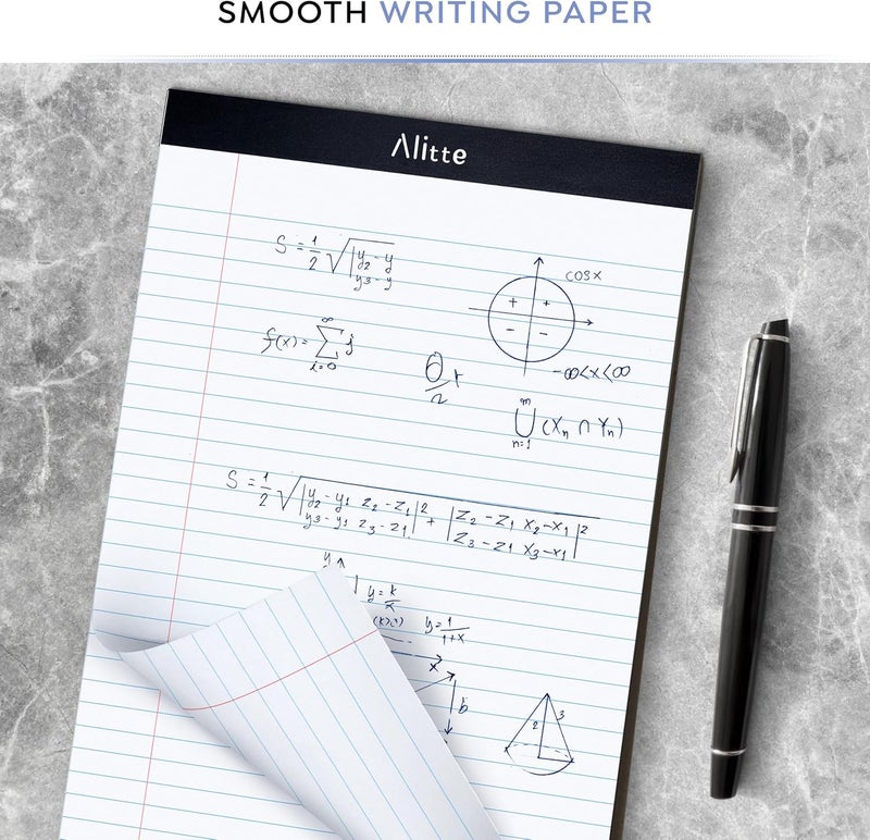 Alitte Legal Notepads 8.5 x 11, Pack of 3 - Perforated Wide Ruled Writing Pad - Premium Thick Paper, No Ink Bleeding - Blank Legal Pads For Home, Office, School, Business - 50 Sheets Per Notebook - Image 5